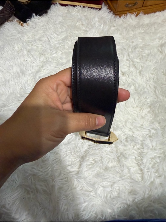 Gucci Black Leather Belt with Gold Bamboo Ring Buckle main image 5